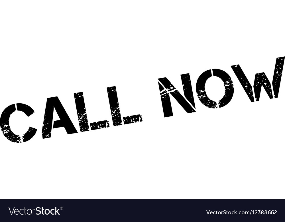 Call now rubber stamp Royalty Free Vector Image