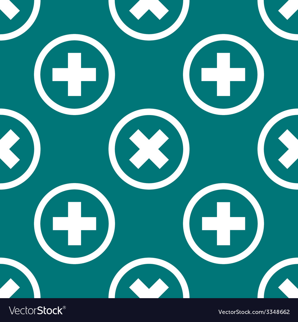 Cancel web icon flat design seamless pattern