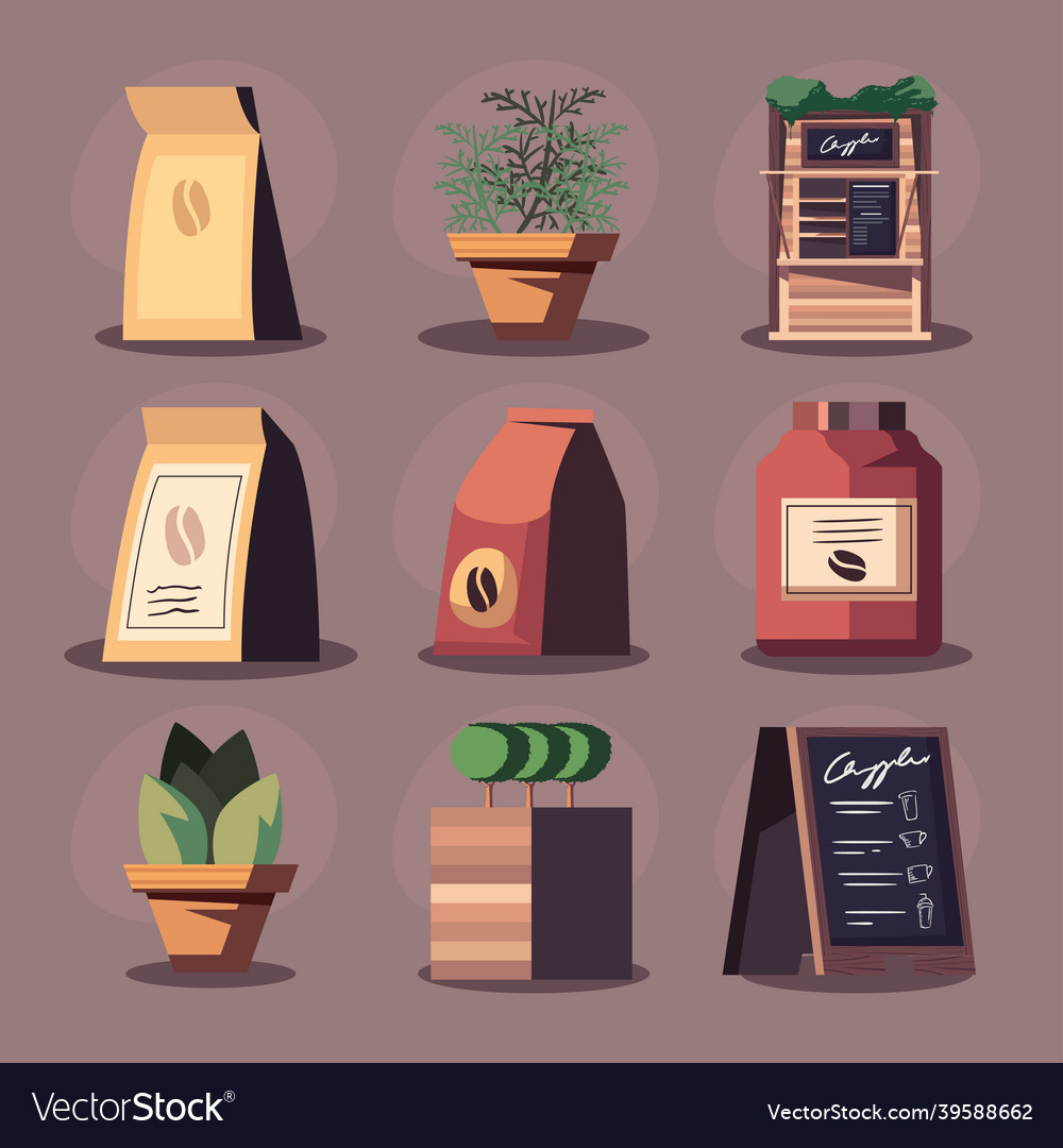 Coffee icon set Royalty Free Vector Image - VectorStock