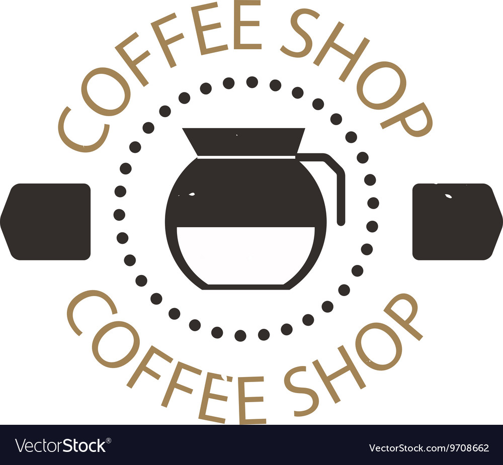 Kaffee Shop Schild Cafe Symbol Badge