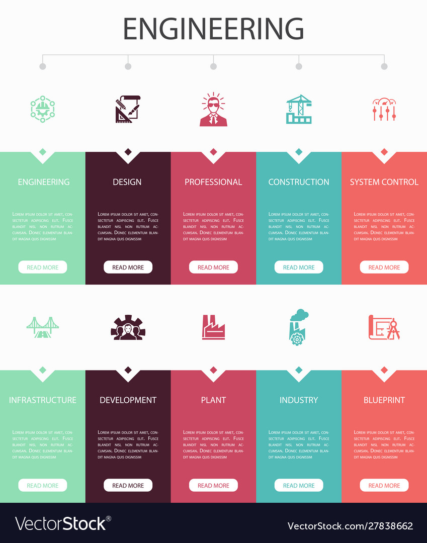 Engineering infographic 10 option ui designdesign