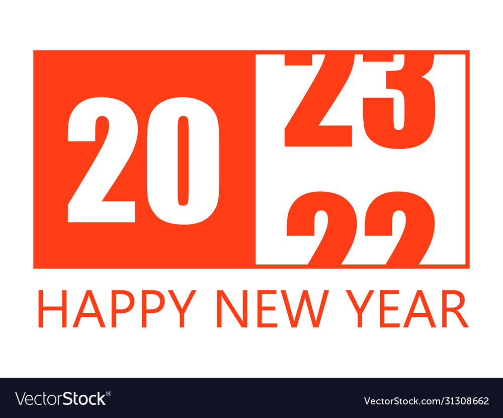 Happy new year 2023 design template modern vector image Happy new year 2023 design template modern
