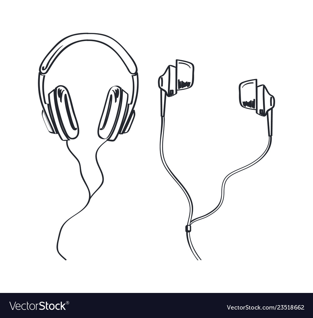 Top more than 80 sketch of earphones best - in.eteachers