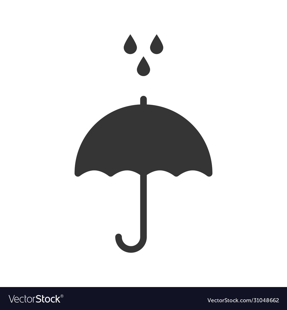 Icon umbrella semple liner style seasonal protect Vector Image