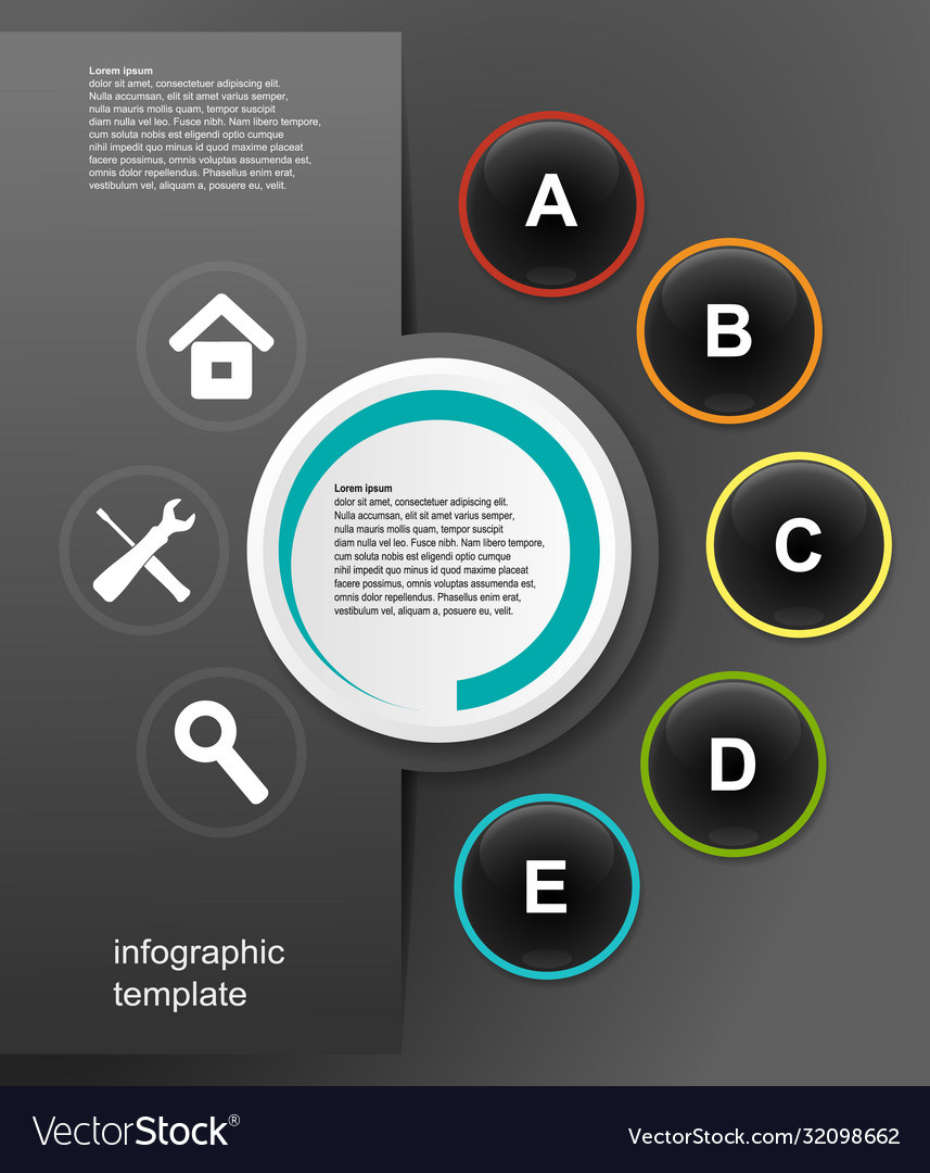 Infographic design on black background