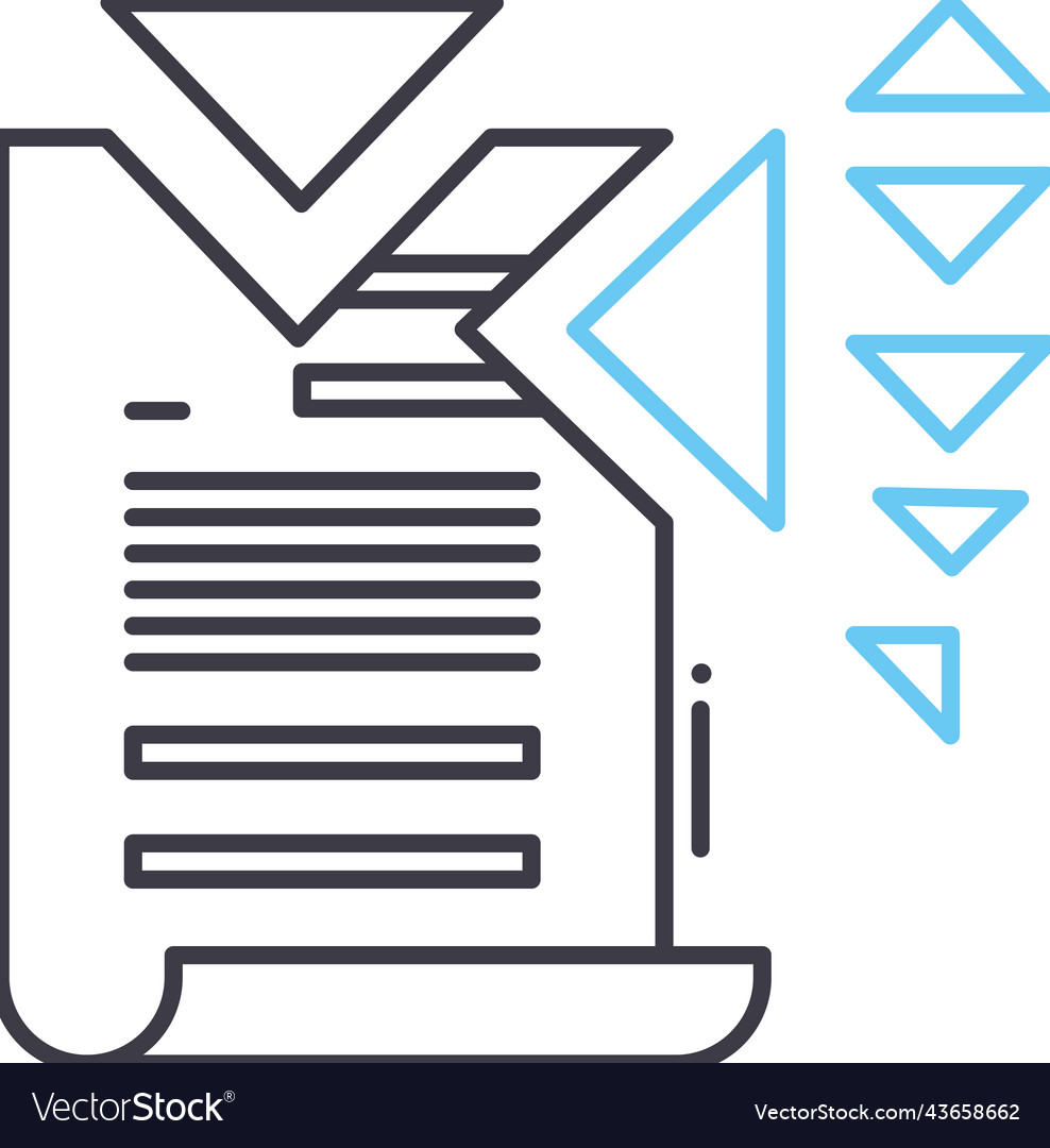 Missing data pattern line icon outline symbol vector image Missing data pattern line icon outline symbol
