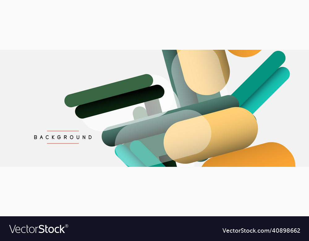 Overlapping round shapes and lines background vector image Overlapping round shapes and lines background