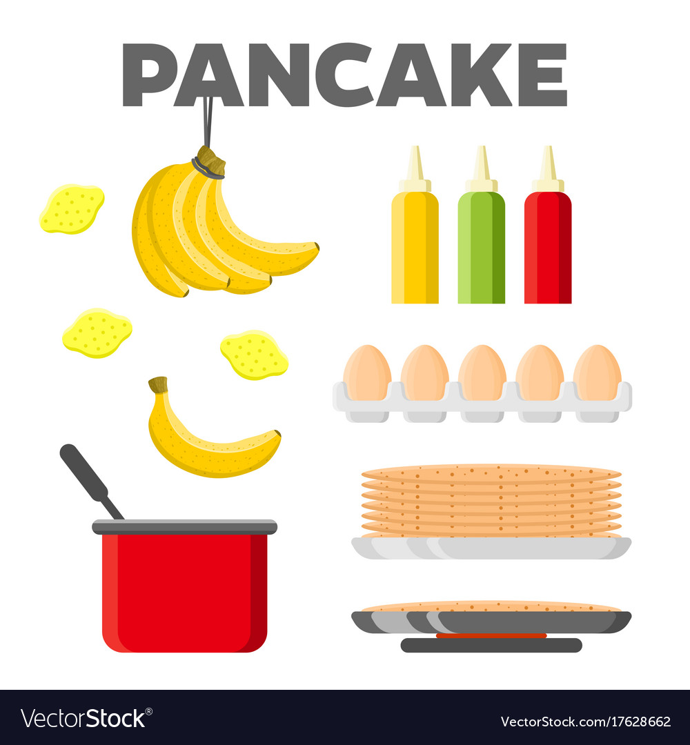 Pancake cooking ingredients constructor