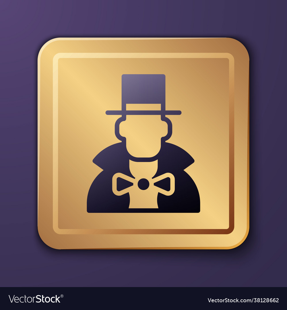 Purple magician icon isolated on background