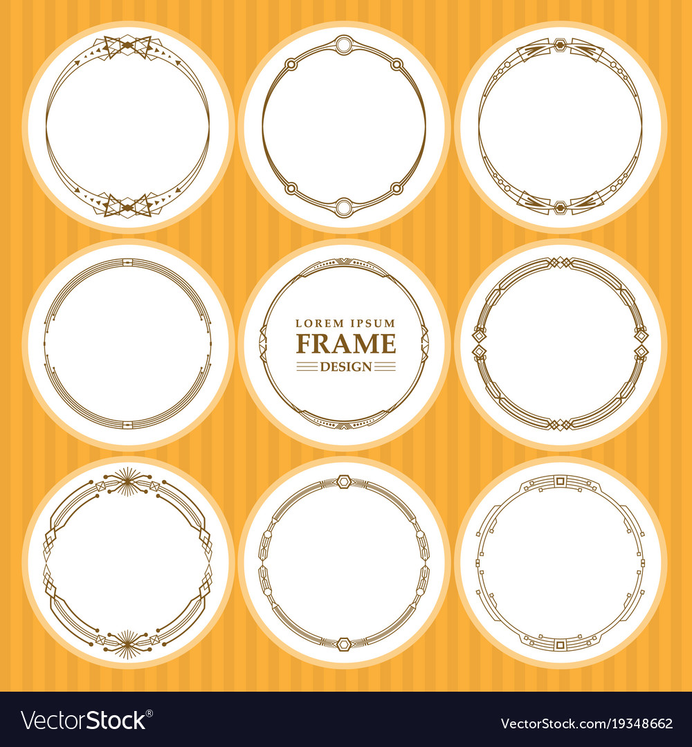 Round frames set design element