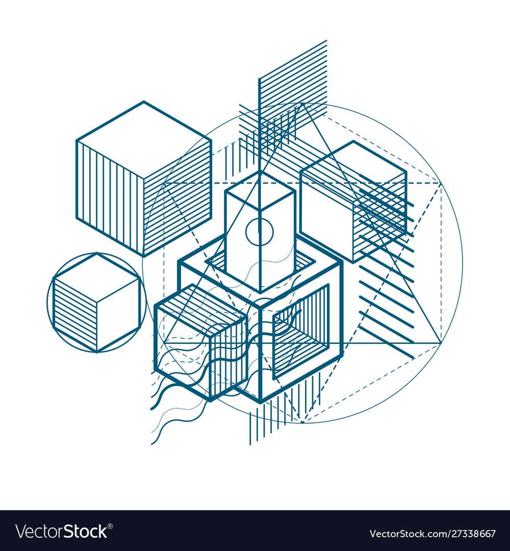 Abstract background with isometric lines