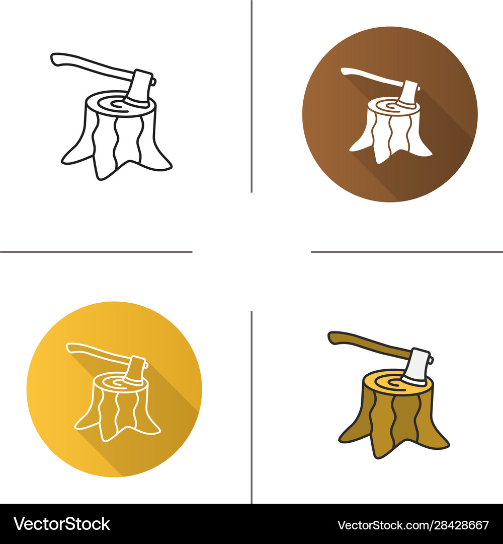Deforestation icon Royalty Free Vector Image - VectorStock