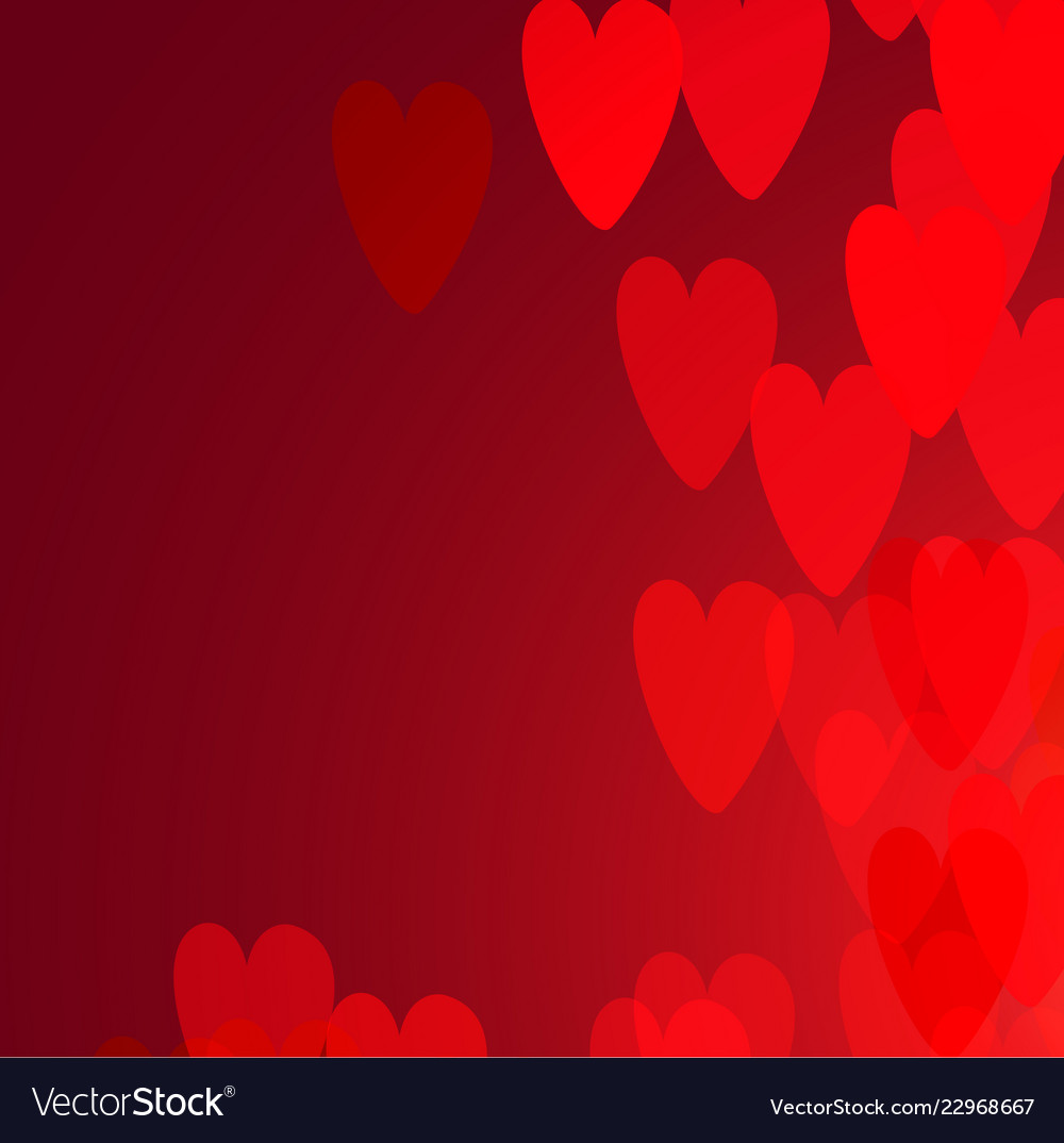 Elegant background with hearts valentine s Vector Image