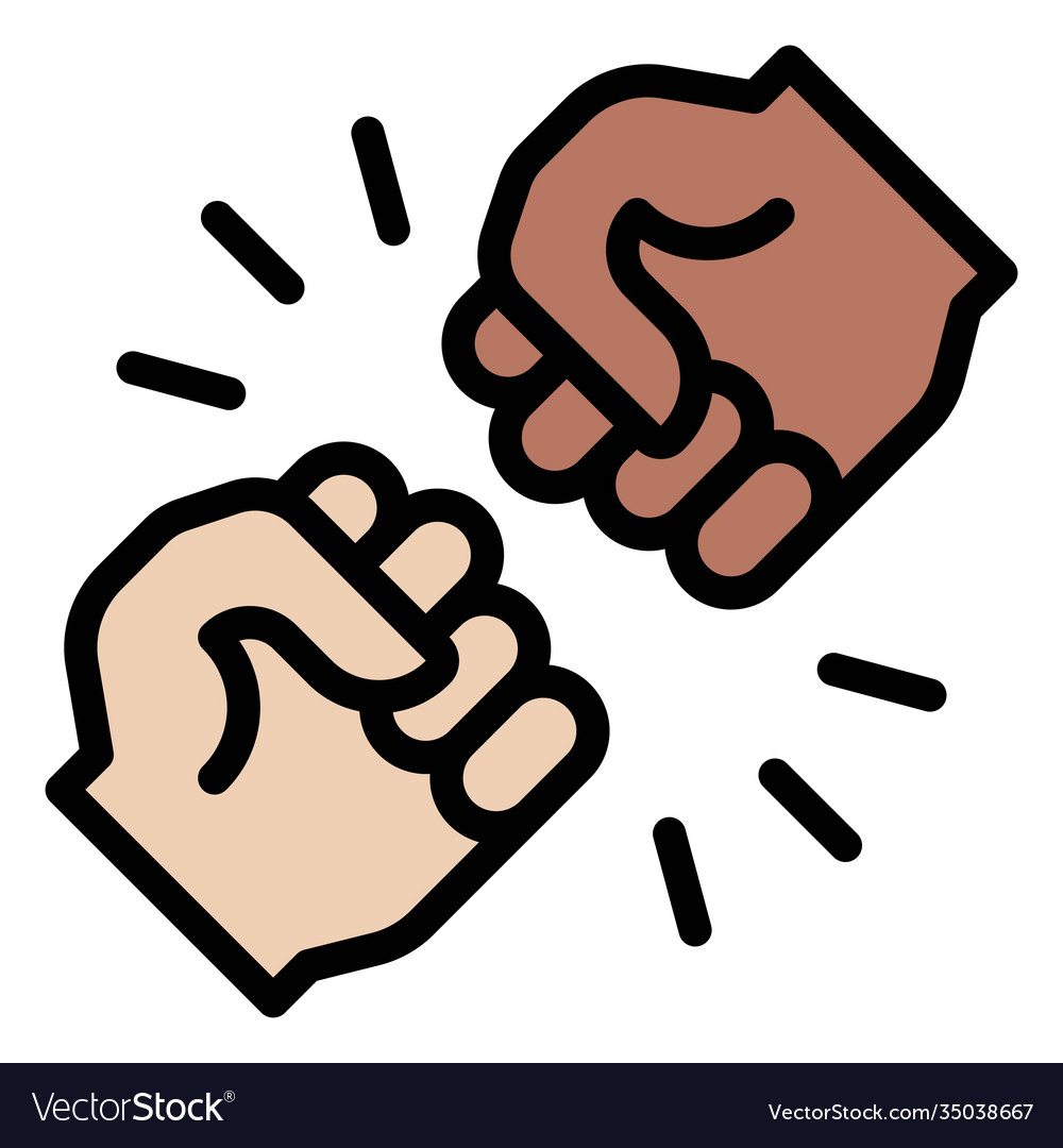 Fist crashing icon protest related Royalty Free Vector Image