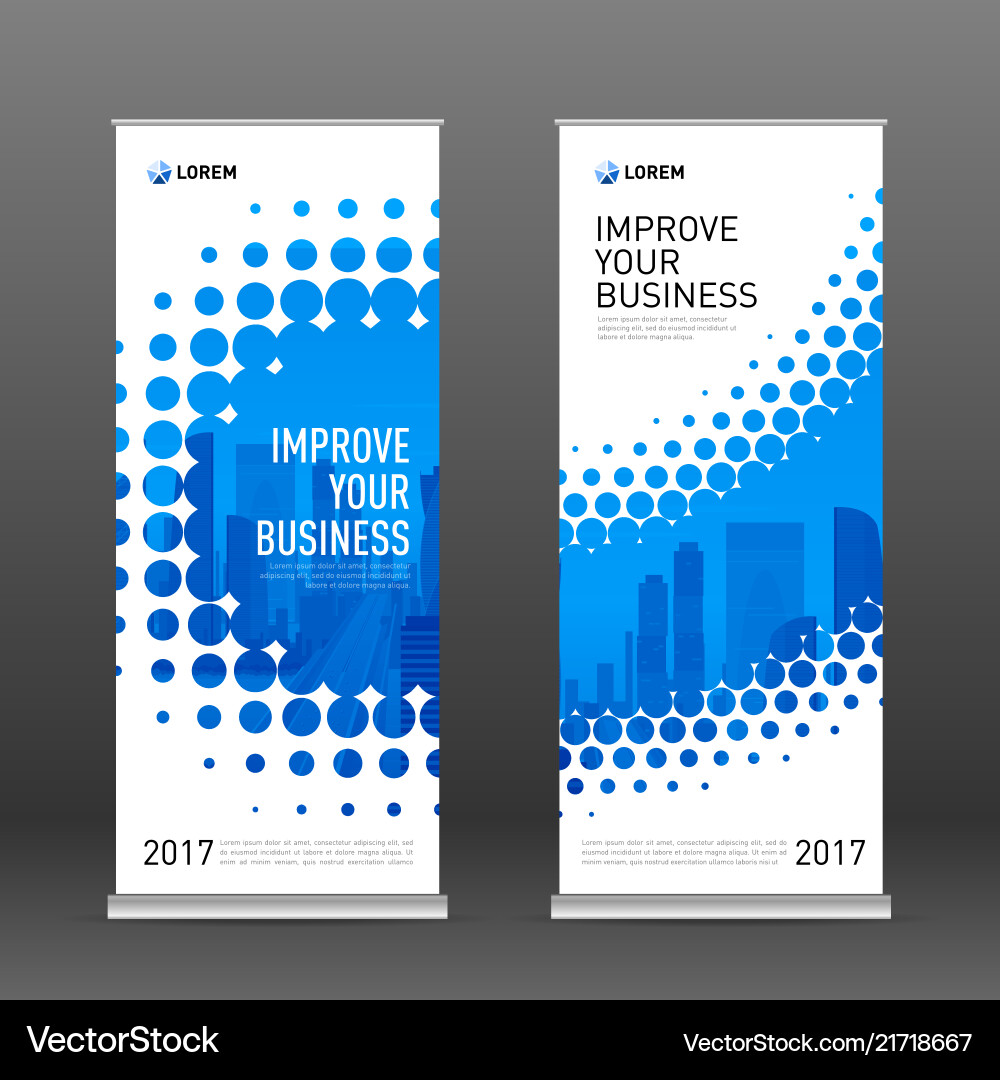 Industrial Roll Up Banner Design Template Vector Image