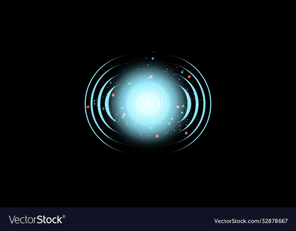 Neon target isolated game interface element