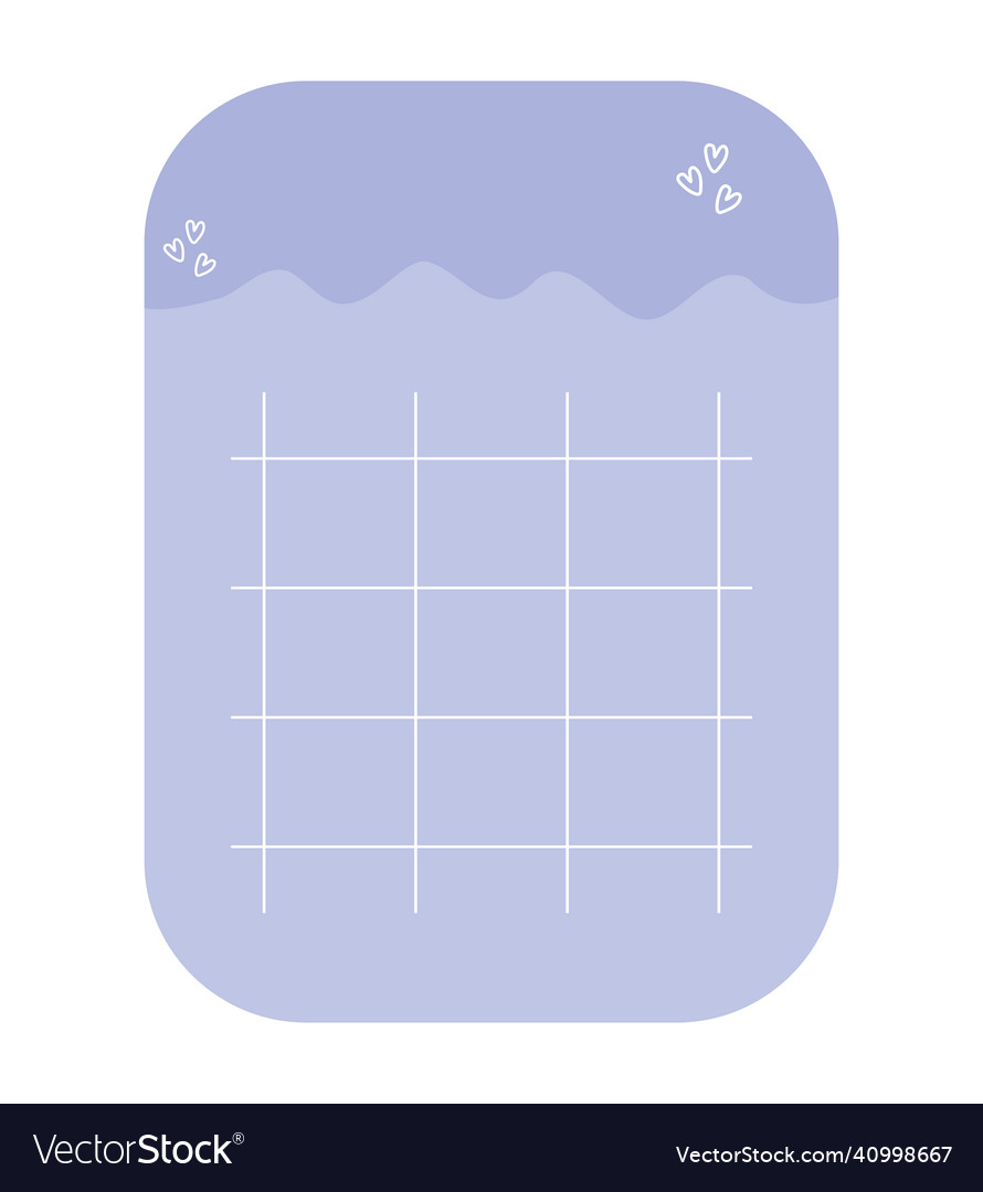 Purple daily planner Royalty Free Vector Image