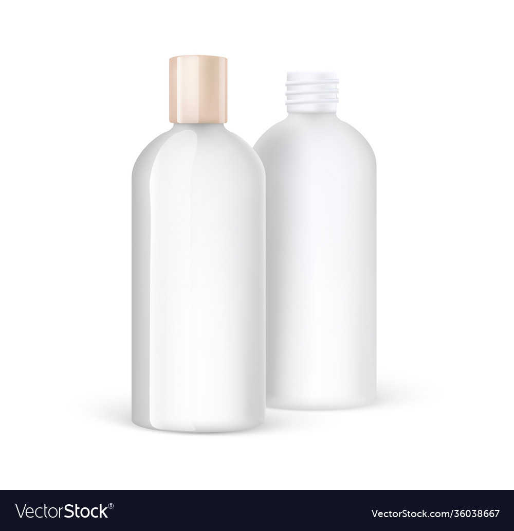 Realistic open and close cosmetic container Vector Image Realistic open and close cosmetic container