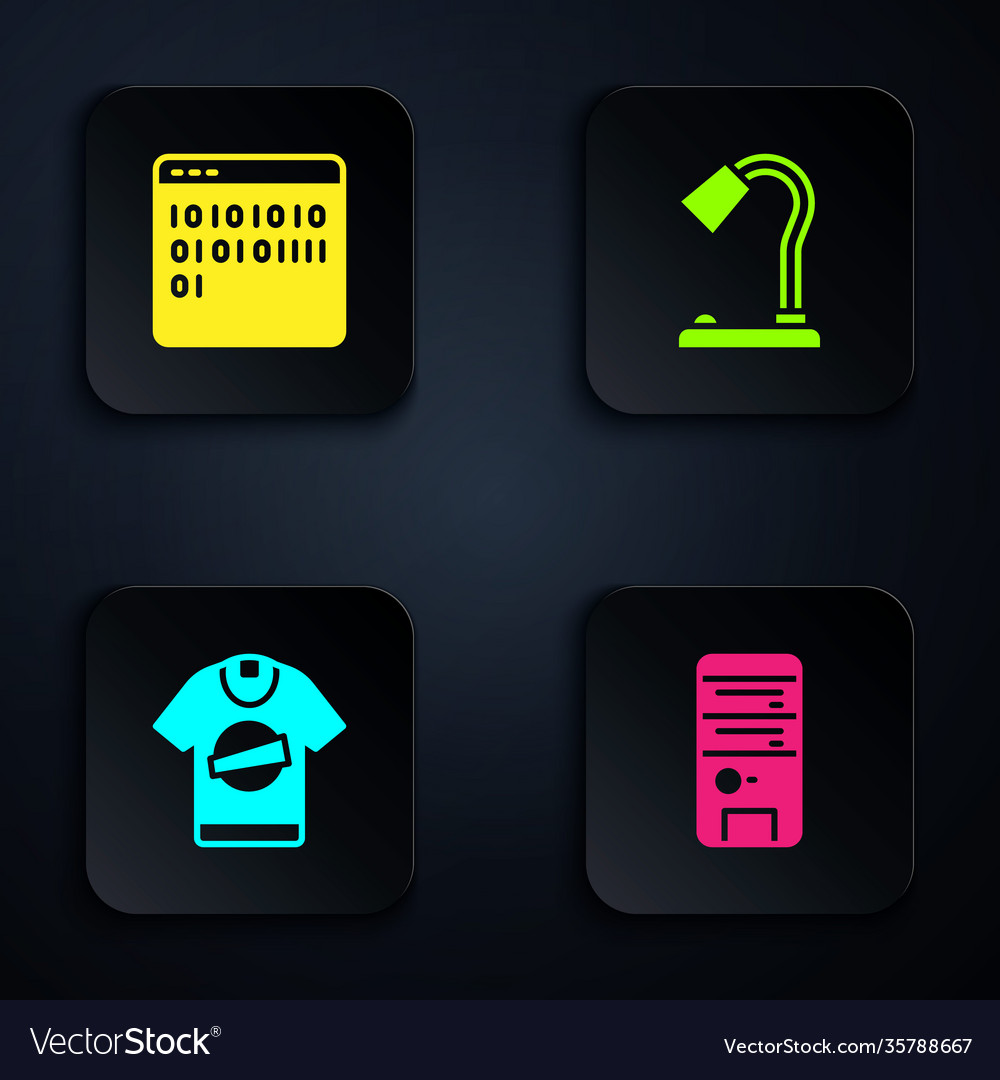Computer binäre Code T-Shirt und Tischlampe