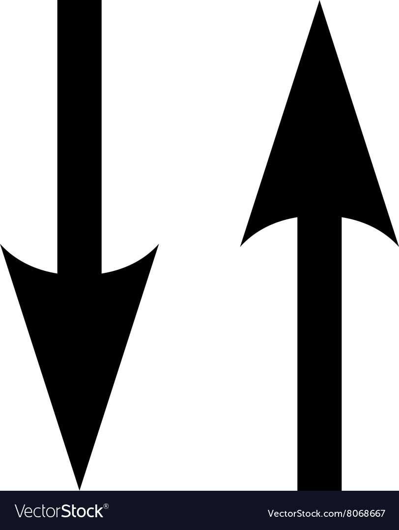 Vertical exchange arrows flat icon