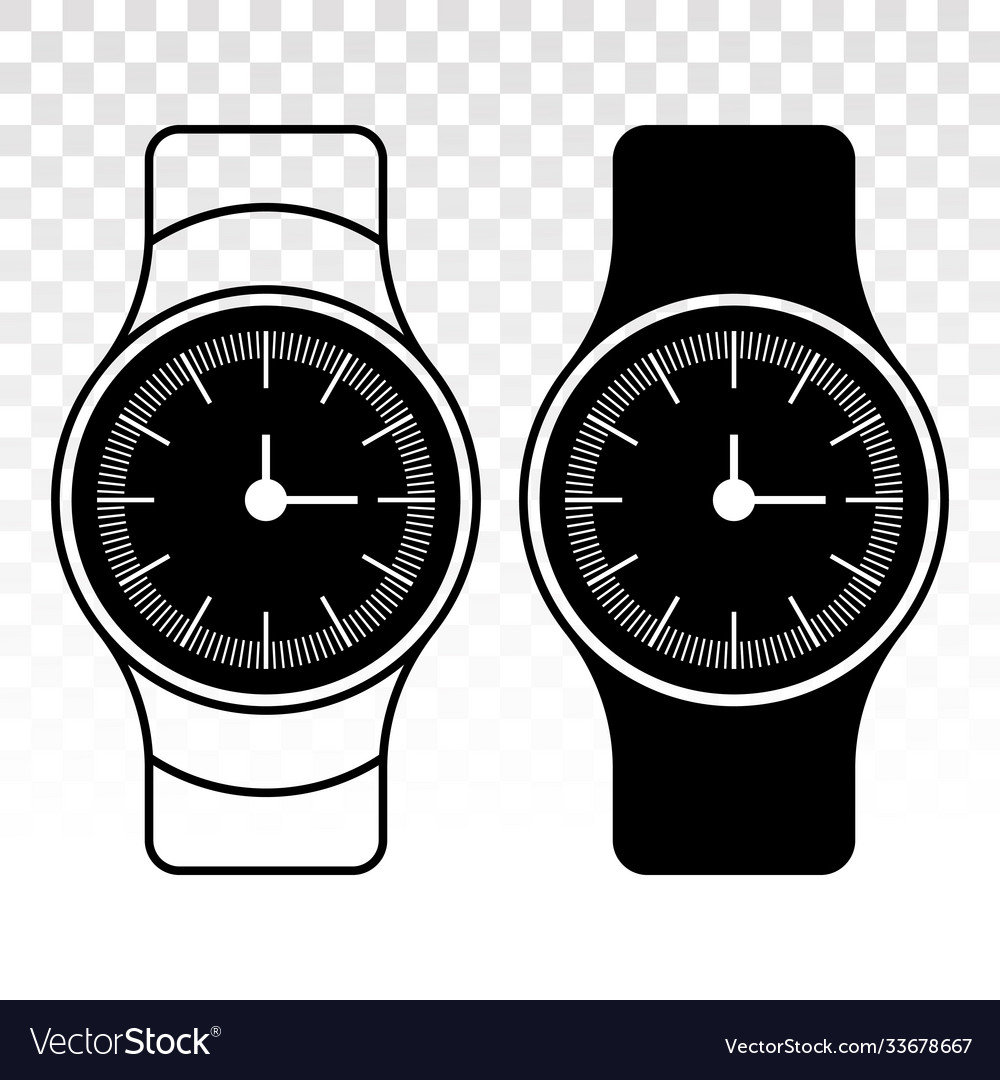 Wristwatch Wrist Watch Flat Icon For Apps Vector Image