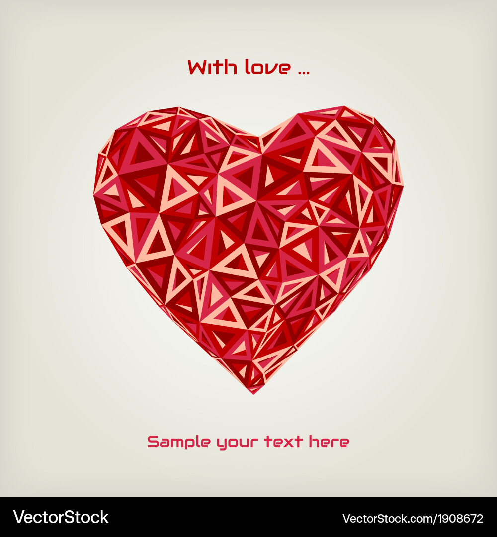 Abstract background with heart Royalty Free Vector Image