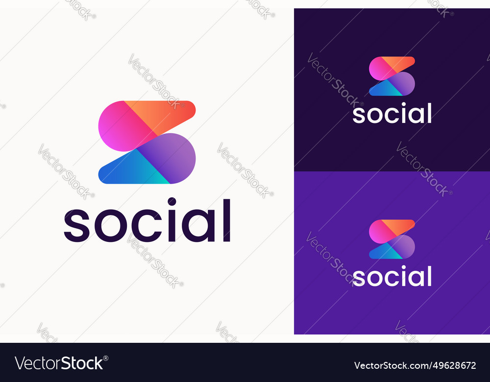 Abstract letter s logo for business technology