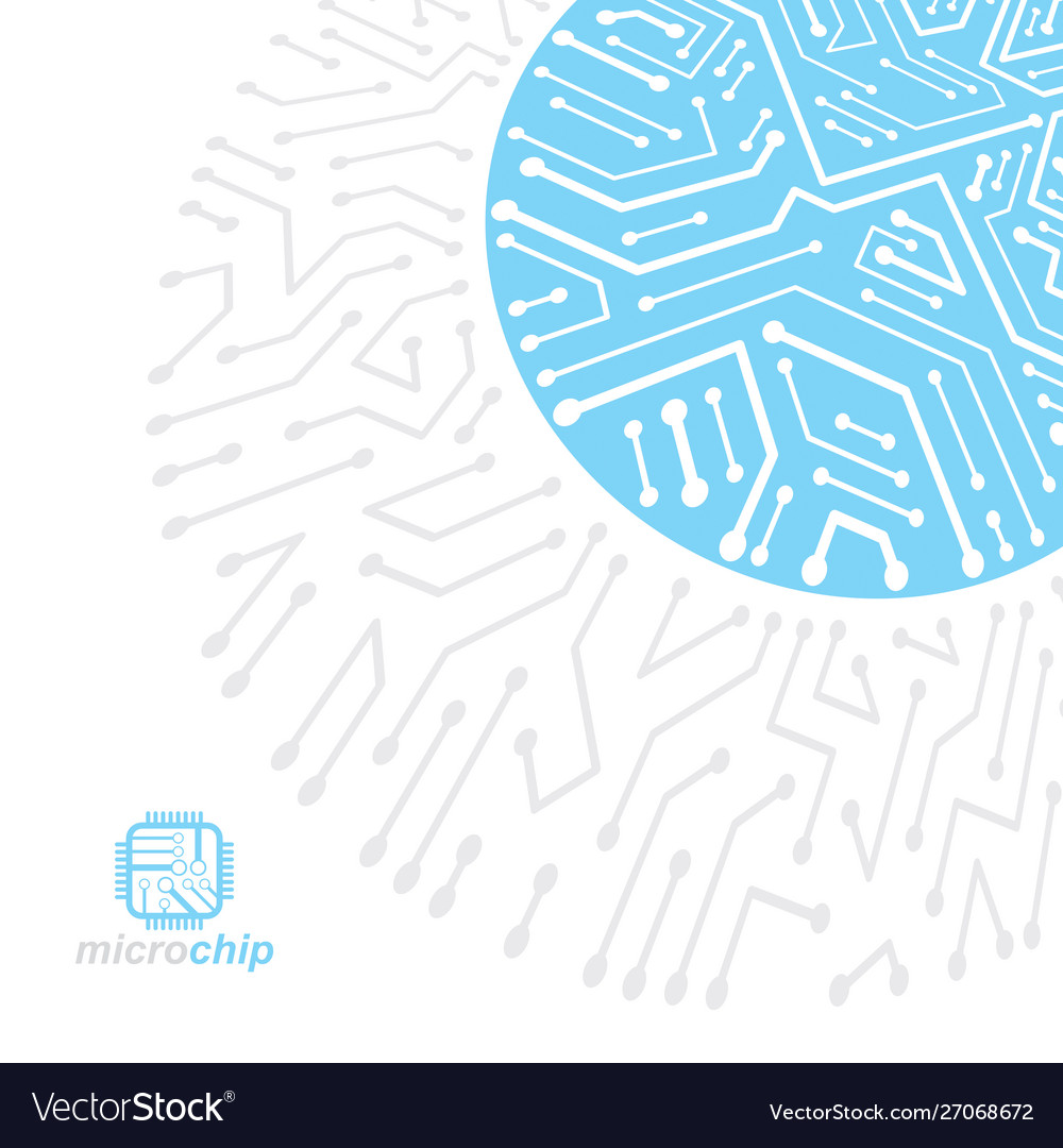 Abstract technology with circuit board high tech vector image Abstract technology with circuit board high tech