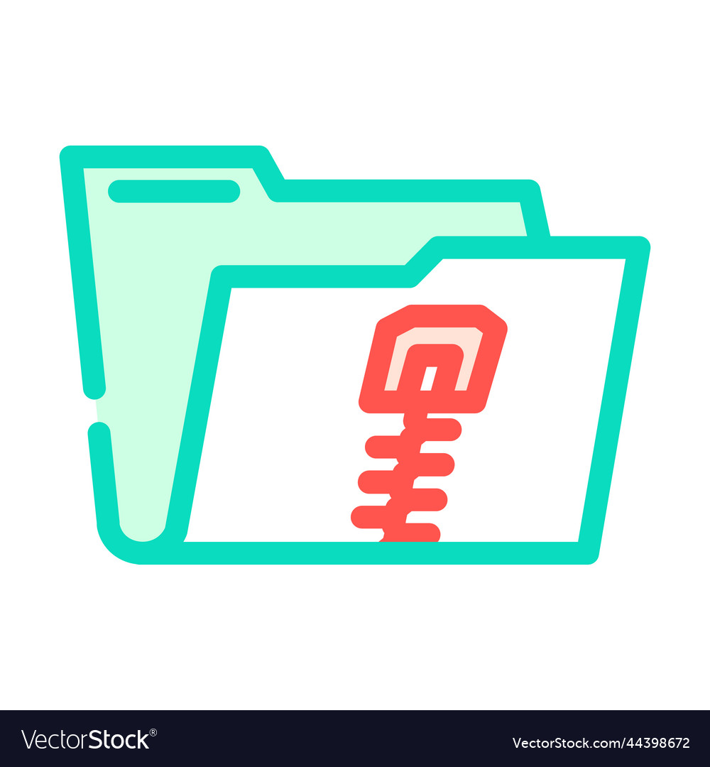 Archive folder color icon vector image Archive folder color icon