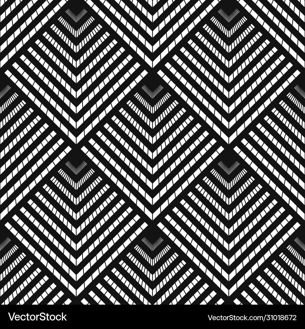 Art deco pattern black white background Royalty Free Vector