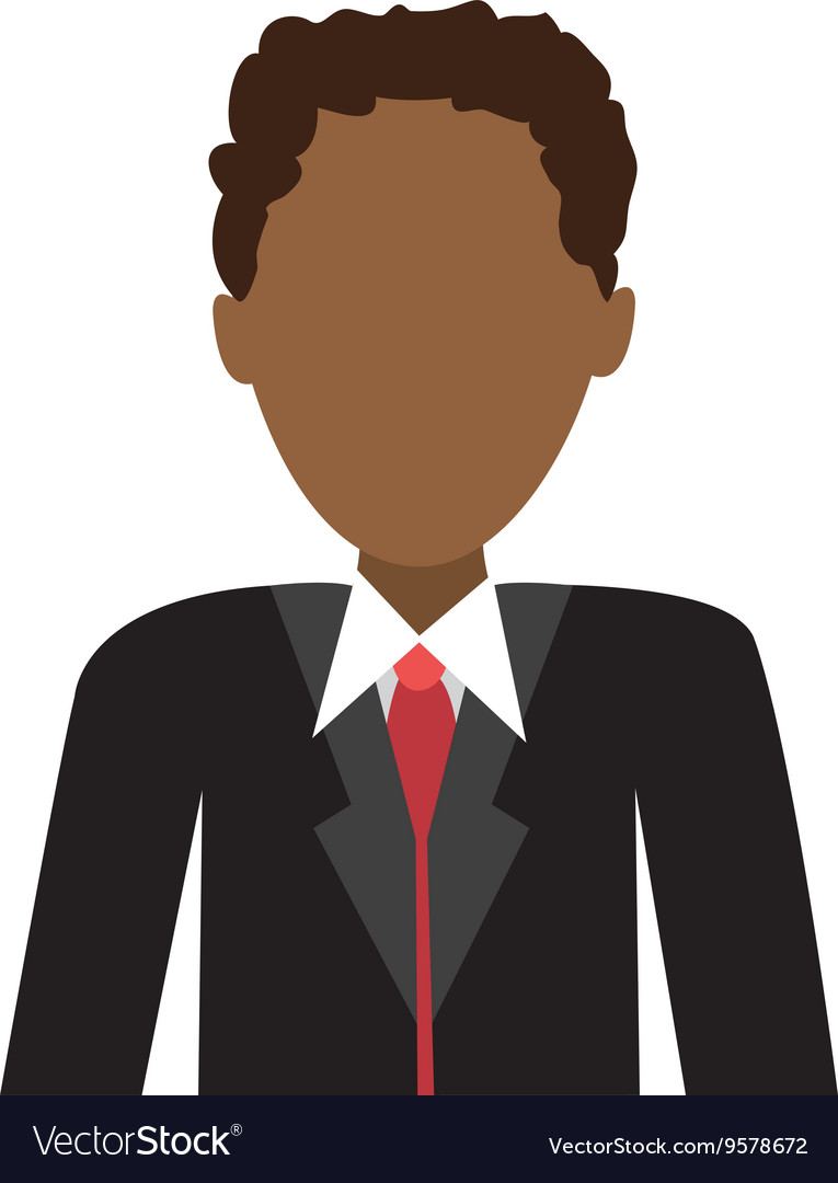 Avatar man wearing black suit graphic