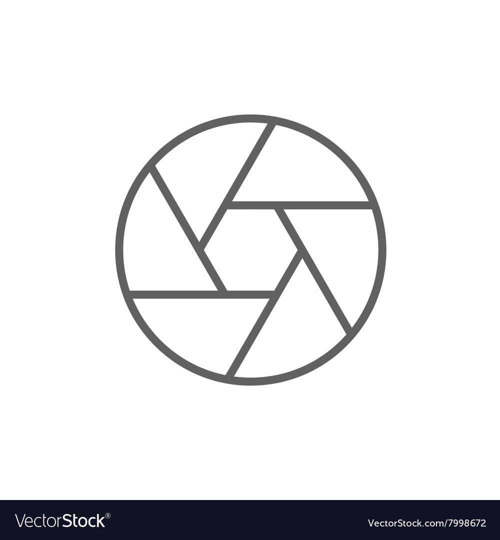 Camera shutter line icon