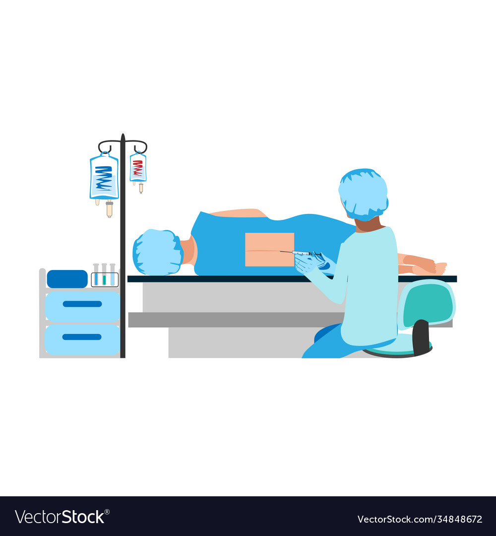 Epidural anesthesia Royalty Free Vector Image - VectorStock