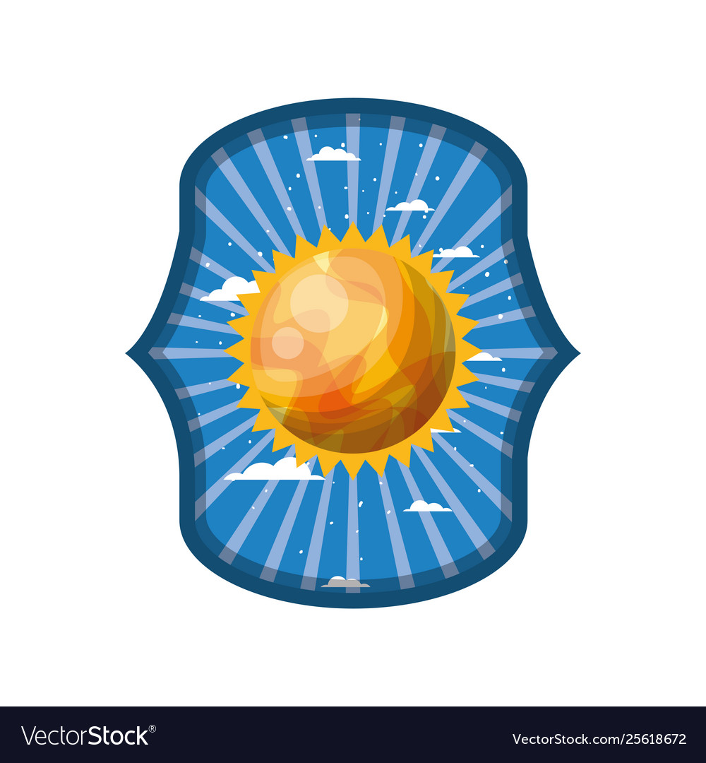 Frame with planet solar system Vector Image Frame with planet solar system