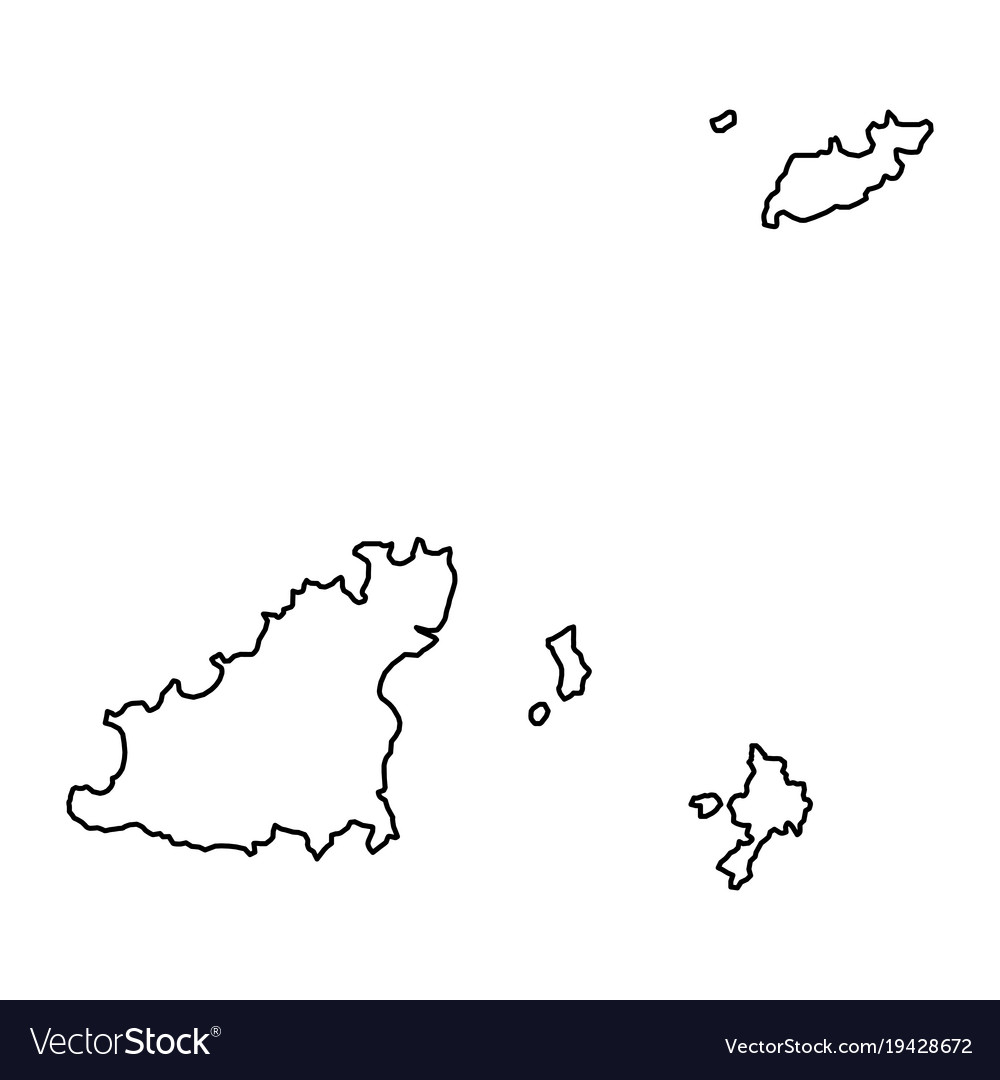 Guernsey Black Contour Map