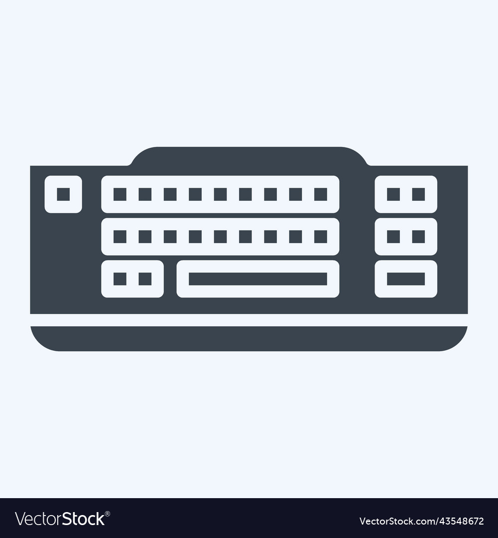 Icon keyboard suitable for computer components vector image Icon keyboard suitable for computer components