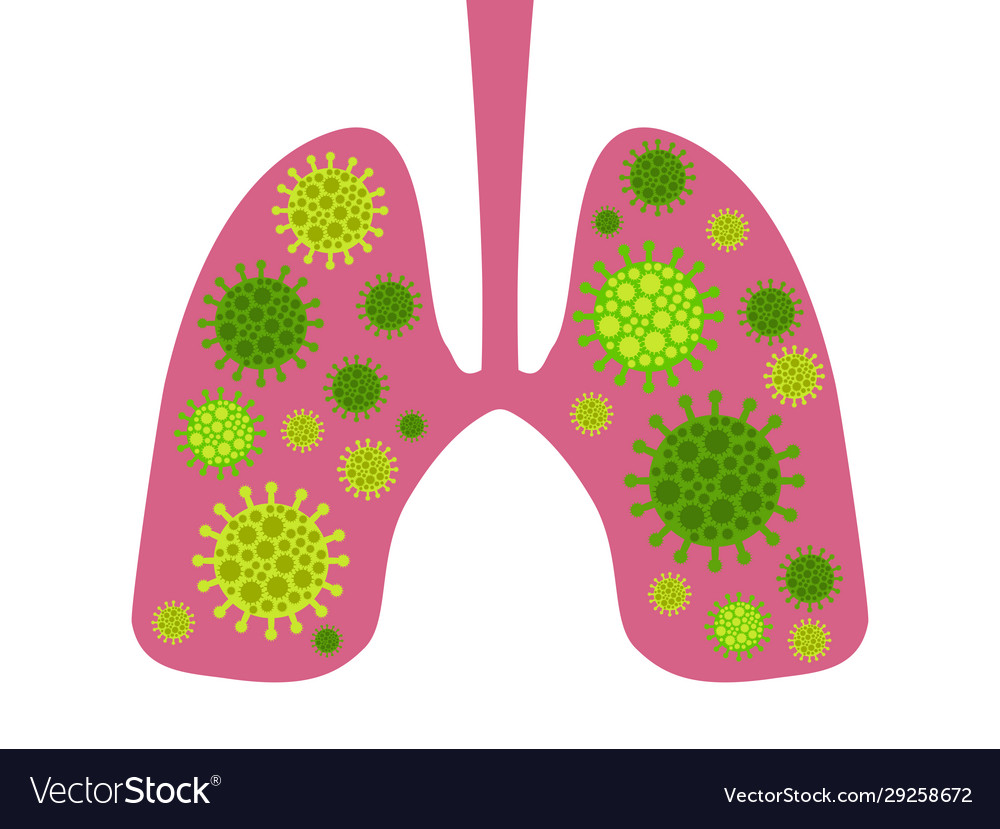 Infection in lungs coronavirus 2019-ncov Vector Image