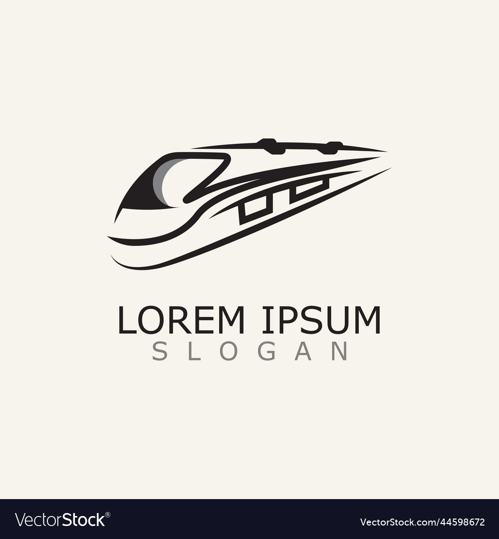 Modern train logo image design transport railway Vector Image