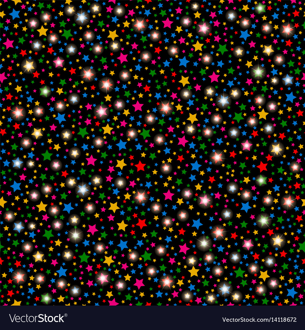 Multicolored abstract shining falling stars Vector Image