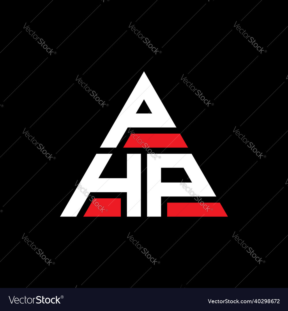Php triangle letter logo design