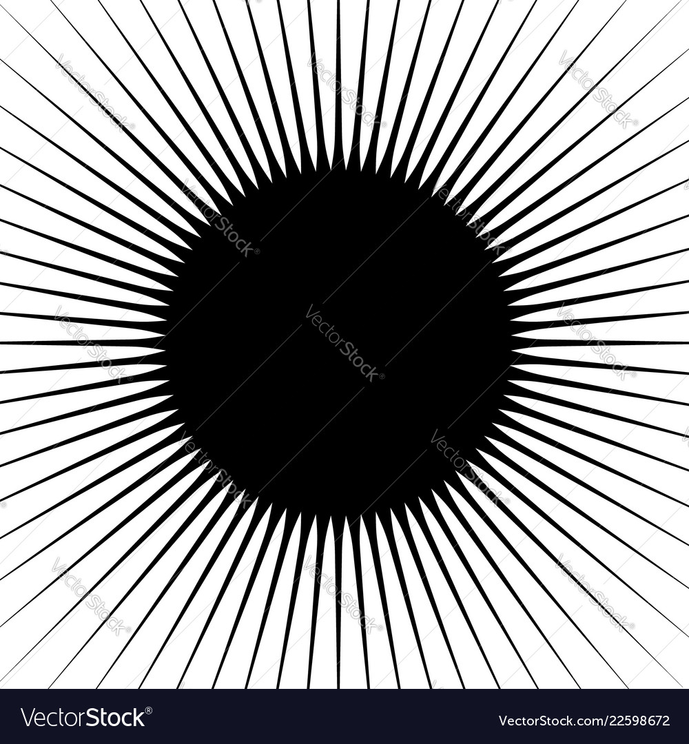 Radial lines rays beams circular pattern sunburst