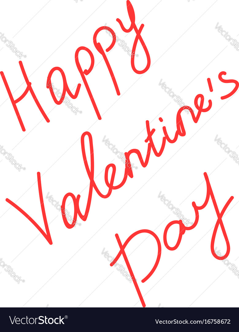 Red happy valentine s day lettering