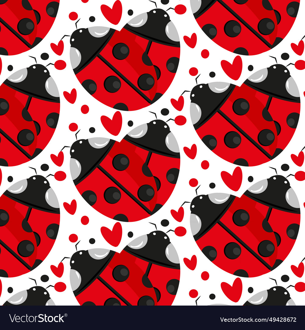 Red insect pattern Royalty Free Vector Image - VectorStock