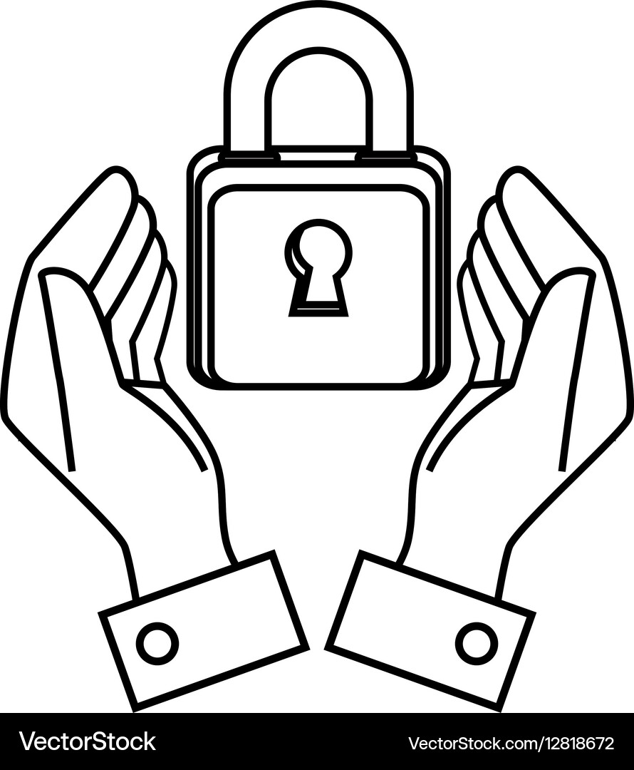 Safe padlock security isolated icon Royalty Free Vector