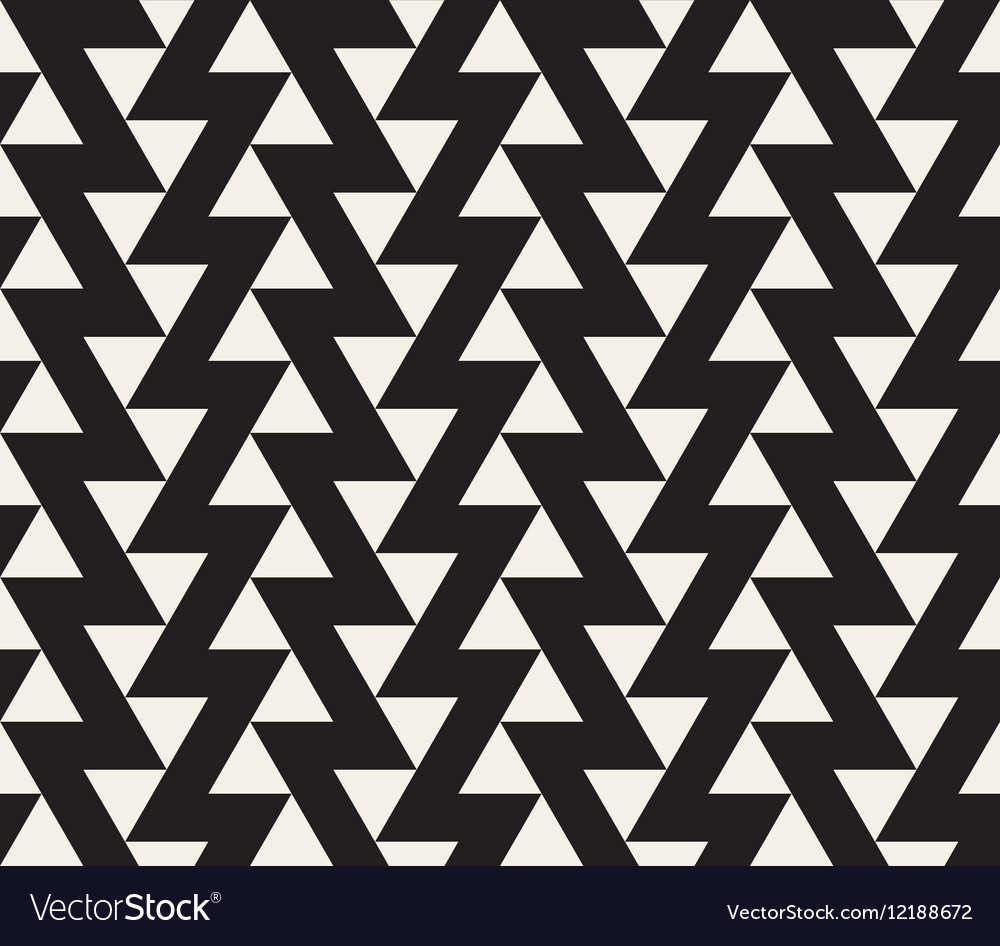 Seamless black and white geometric triangle Vector Image