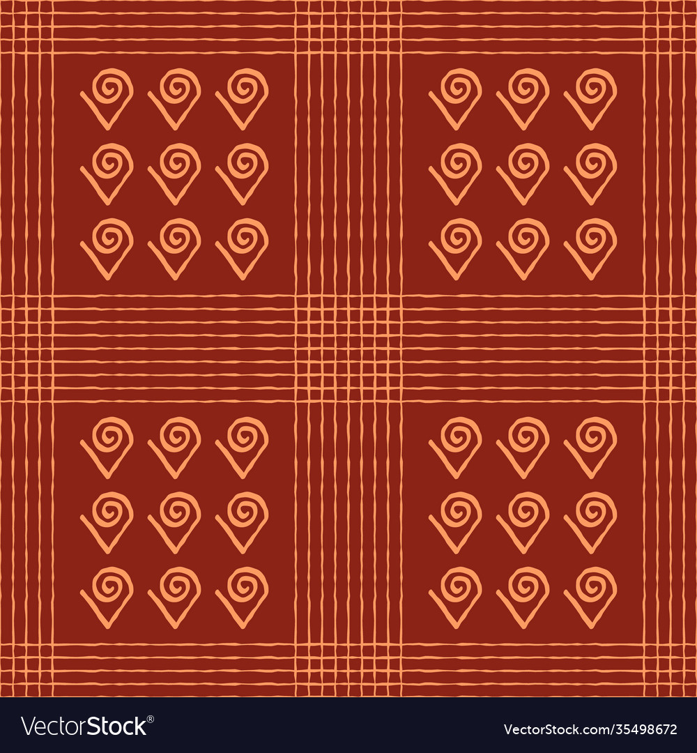 Seamless pattern with african adinkra symbols