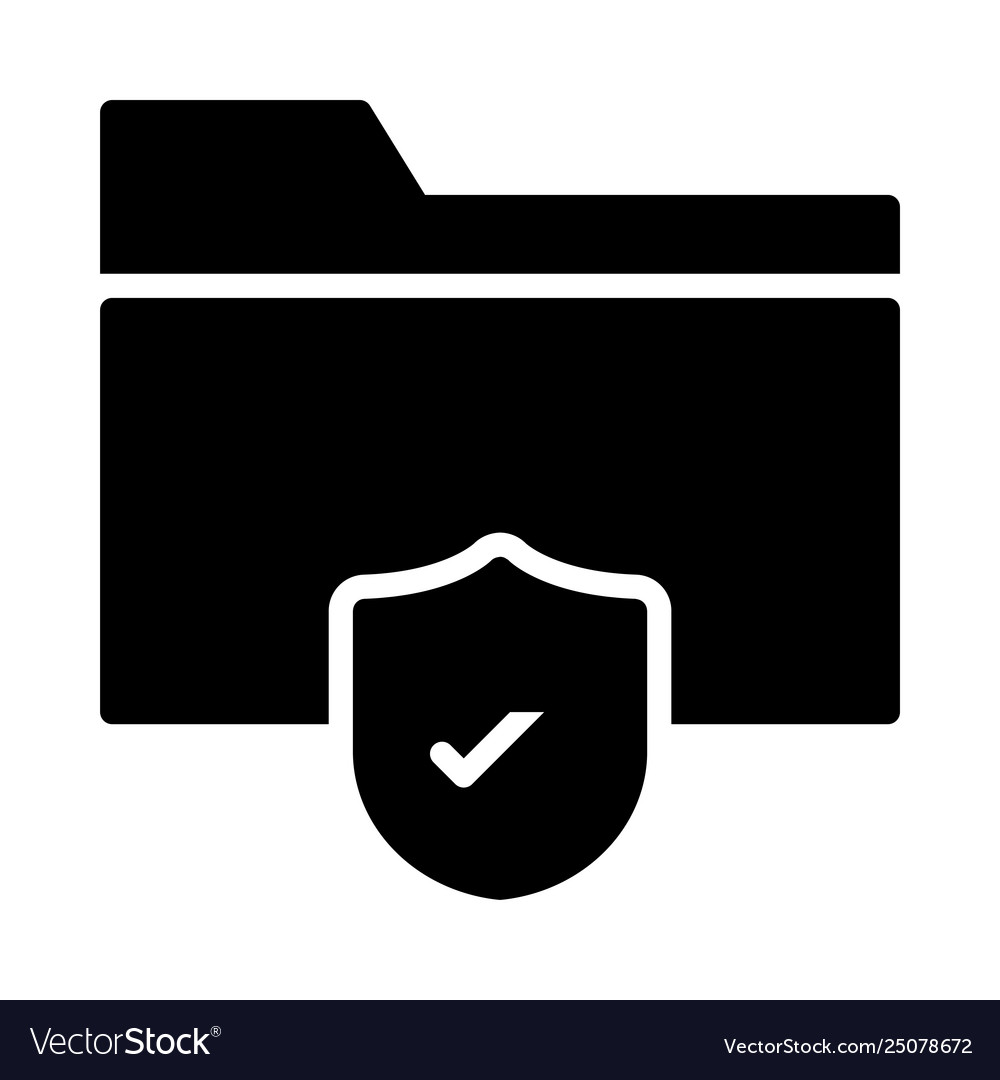 Secure folder vector image Secure folder
