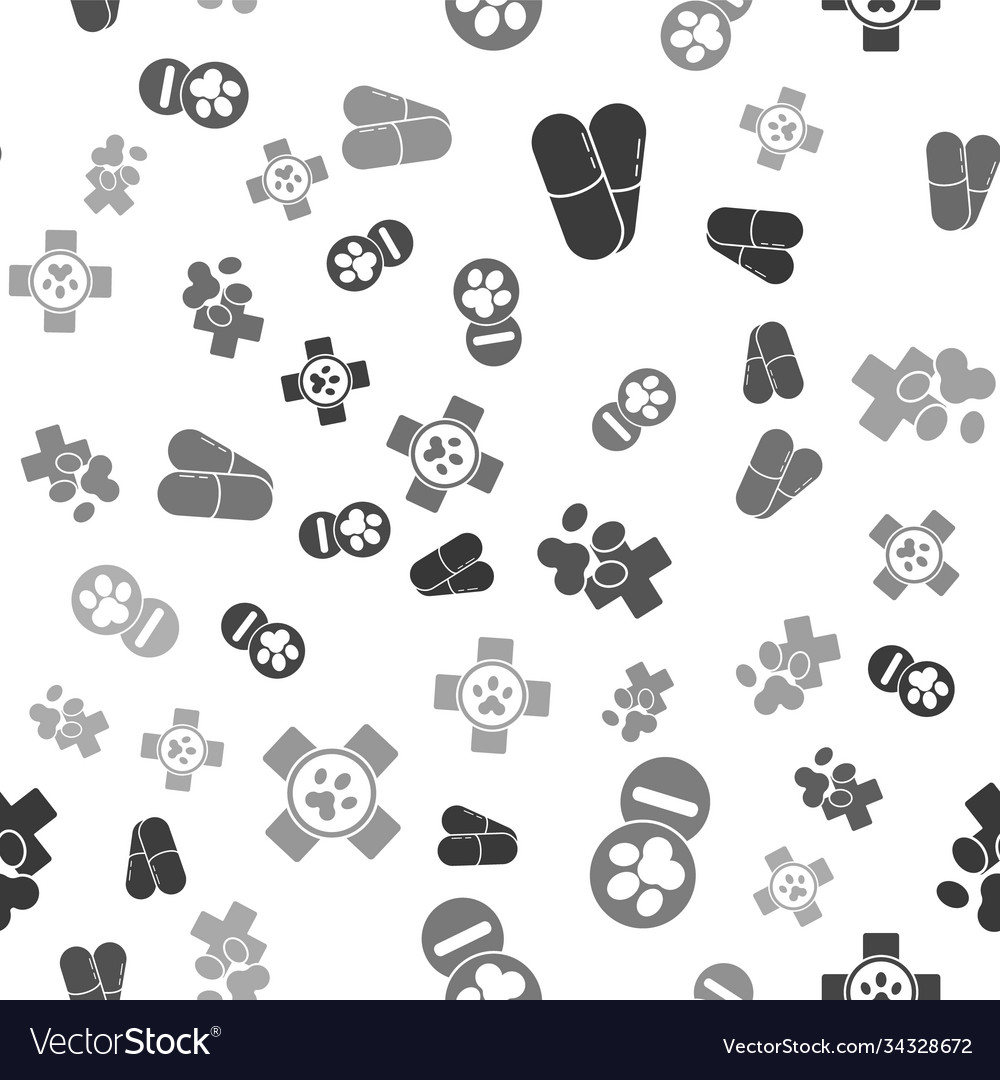 Set Hund und Pillen Tierarzt vector image Set Hund und Pillen Tierarzt