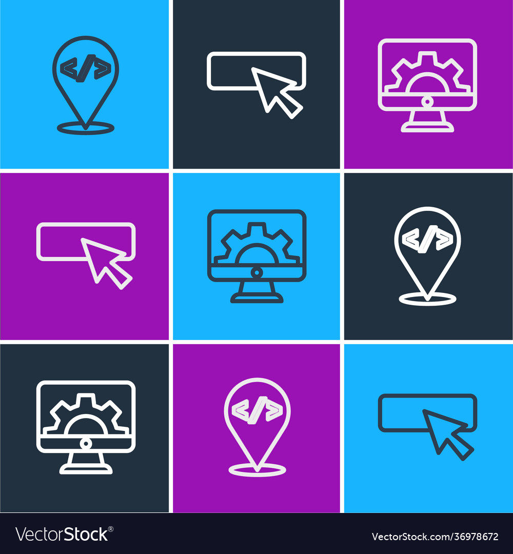 Set line front end Entwicklung web und ui oder ux