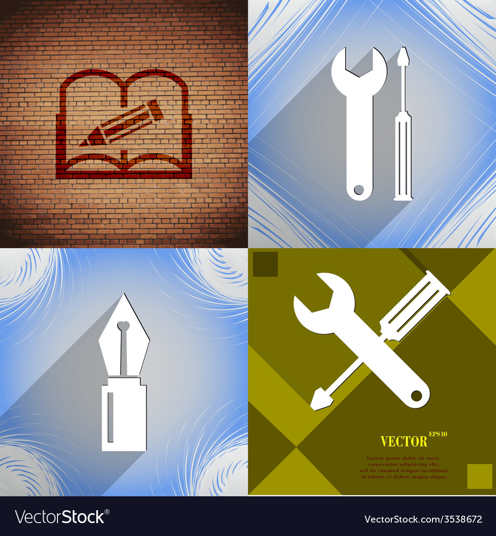 Set of abstract backgrounds with different web